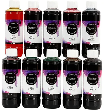 Flüssige Aquarellfarbe, sortierte Farben, 250 ml/10 Stk.