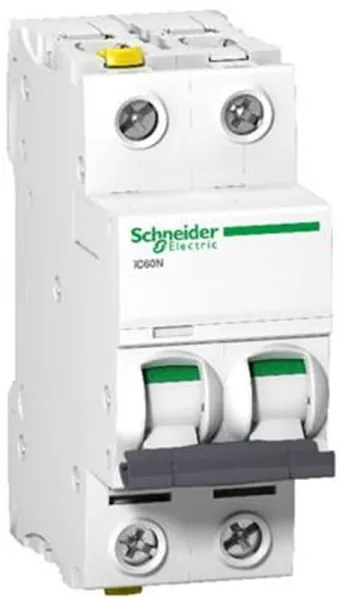 Schneider Electric Acti9 iC60N 2P 32A Doppelklemme C-Charakteristik 6/10kA 230V Breite 36mm