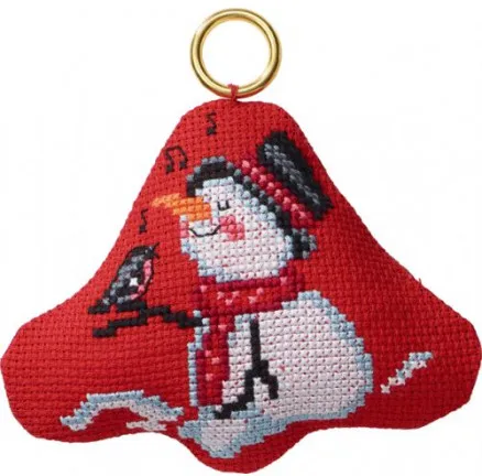 Permin Stickset Schneemann in Glocke 9x8cm